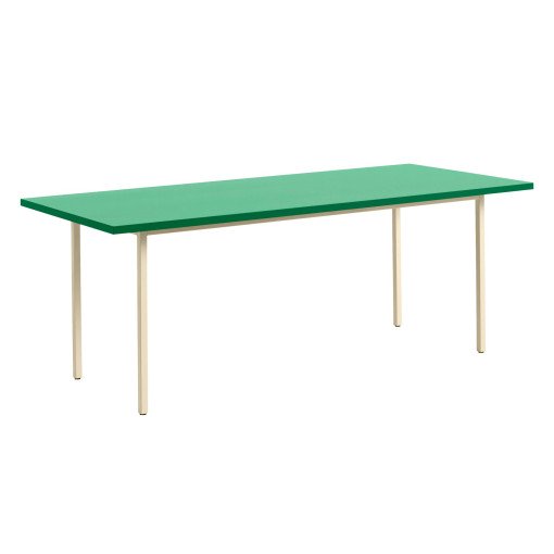 Two-Colour tafel 200x90 mint groen, ivoor onderstel