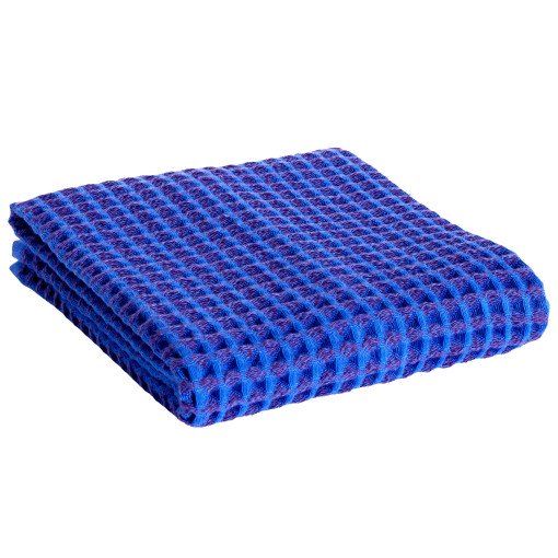 Waffle handdoek 100x50 vibrant blauw