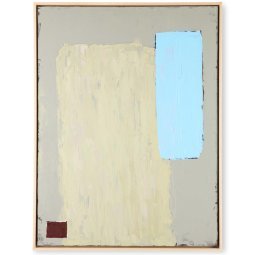 Abstract Pistachio/Blue schilderij 63x83