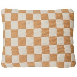 Checkered Woven kussen 38x48 grapefruit