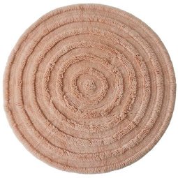 Round Woolen vloerkleed Ø150 roze