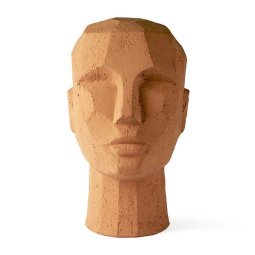 Terracotta Abstract Head beeld woondecoratie