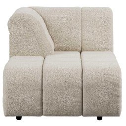 Wave bank element left divan boucle cream