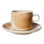 Chef Ceramic kop en schotel rustic cream/brown