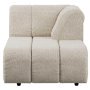 Wave bank element right divan boucle cream