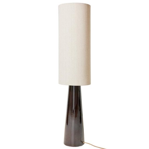 Cone vloerlamp XL brown kap natural XL