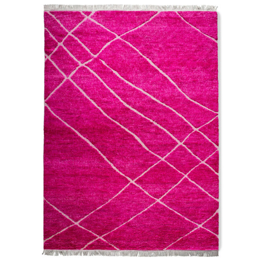 Hand Knotted Woolen vloerkleed 260x360 roze