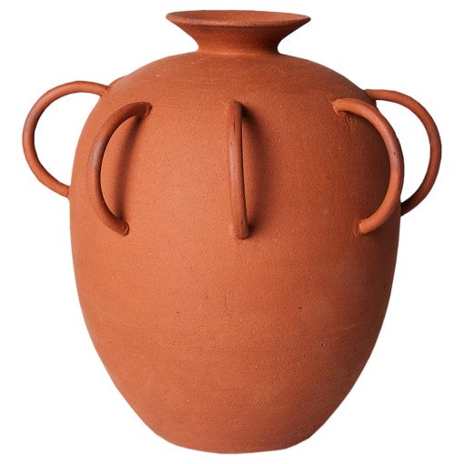 HK Objects vaas met handvat terracotta