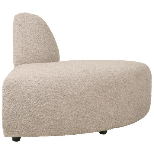 Jax bank element hoek rond, boucle, taupe