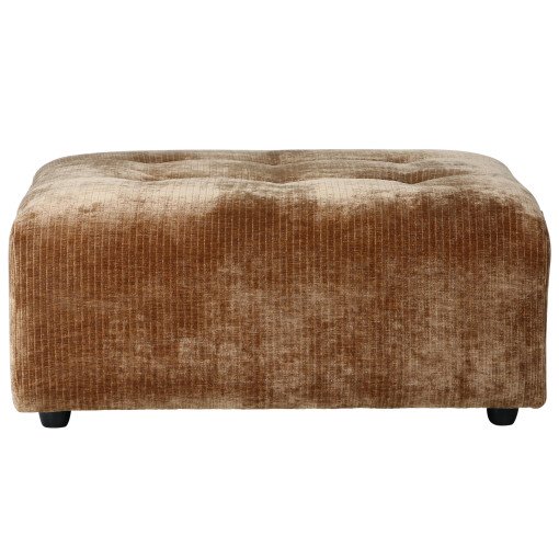 Vint hocker, corduroy velvet, aged gold