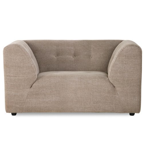 Vint Loveseat fauteuil, linen blend, taupe