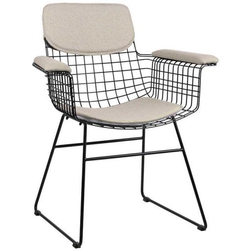 Wire armchair stoel comfort kit cream