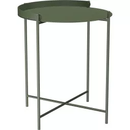 Edge bijzettafel Ø46 Olive green