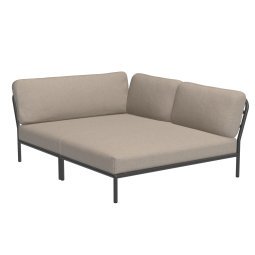 Level Cozy Corner loungebank rechts frame donkergrijs stof ash