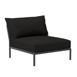 Level2 fauteuil frame donkergrijs stof char heritage