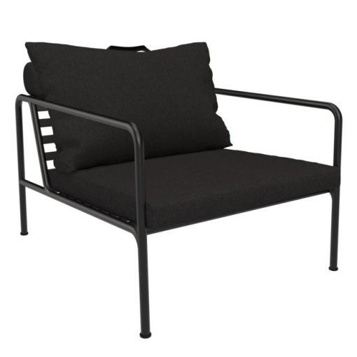 Avon Lounge fauteuil frame zwart stof char heritage