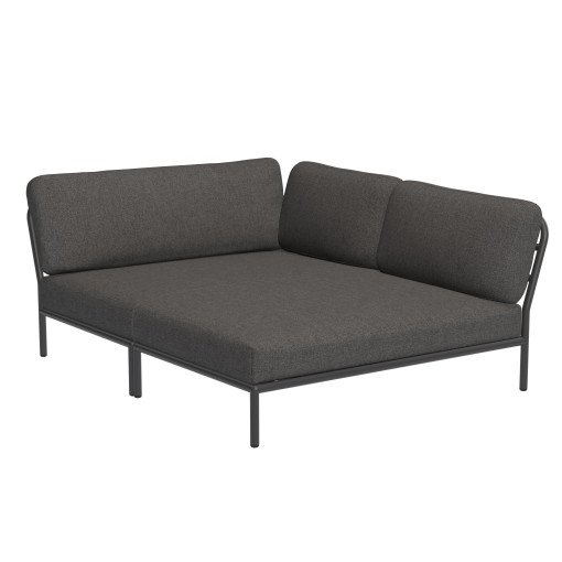 Level Cozy Corner loungebank rechts frame donkergrijs stof dark grey basic