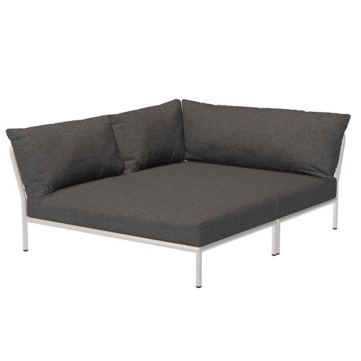 Level2 Cozy Corner loungebank links frame wit stof Darkgrey basic