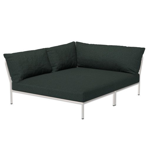 Level2 Cozy Corner loungebank links frame wit stof Alpine