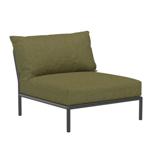 Level2 fauteuil frame donkergrijs stof leaf heritage