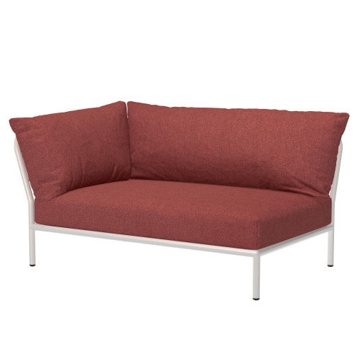 Level2 linker hoek 2-zits loungebank frame wit stof Scarlet