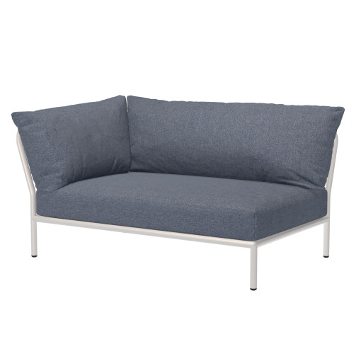 Level2 linker hoek 2-zits loungebank frame wit stof Sky