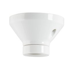 Foot plafond- en wandlamp Ø7 porselein 100mm wit