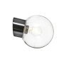 Classic Globe wandlamp retrofit Ø18 transparant zwart