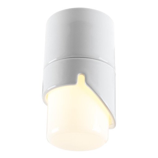 Light On Downlight plafond- en wandlamp Ø10 met kap wit 