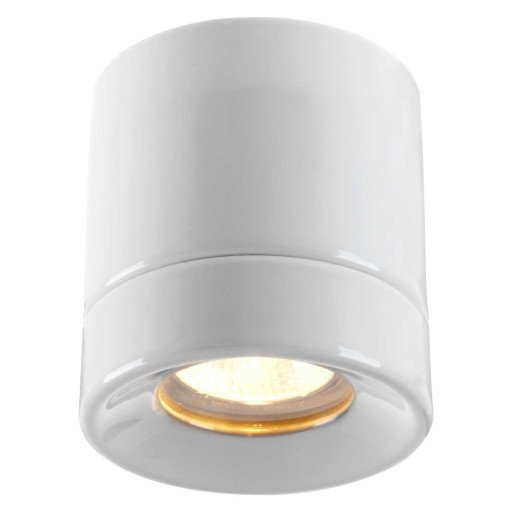 Light On Downlight plafondlamp Ø10 porselein IP44 wit