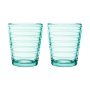 Aino Aalto glazen 22cl set van 2 watergroen