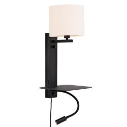 Florence wandlamp h52 met leeslamp wit