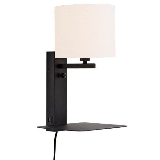 Florence wandlamp met plank wit