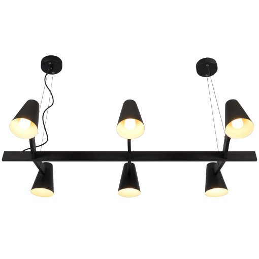 Biarritz hanglamp 6-arm zwart