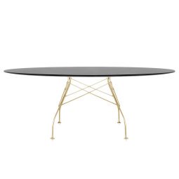 Glossy tafel 194x120 goud/zwart