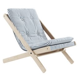 Boogie klapstoel naturel, Beach Blue