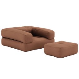 Cube chair fauteuil, Clay Brown