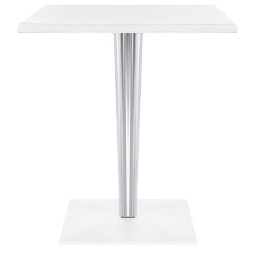 TopTop tafel voor Dr YES tafel vierkant wit gepliseerd 70x70