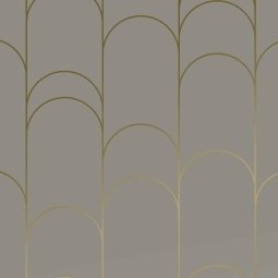 Golden Lines behang I taupe/gold MW-070 