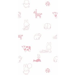 Nijntje Animals behang roze