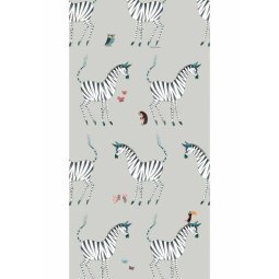 Zebra behang grey