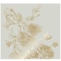 Engraved Flowers 11 gold metallic behang 6 banen