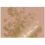 Engraved Flowers 3 gold metallic behang 8 banen