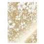 Engraved Flowers 7 gold metallic behang 4 banen