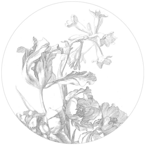 Engraved Flowers behangcirkel 142 I