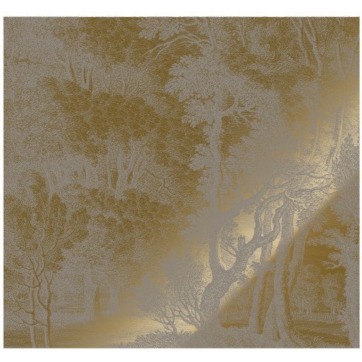 Engraved Landscapes 11 gold metallic behang 6 banen