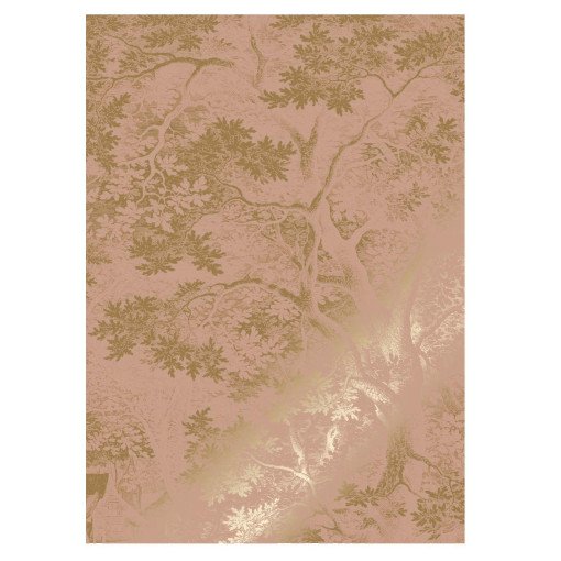 Engraved Landscapes 14 gold metallic behang 4 banen