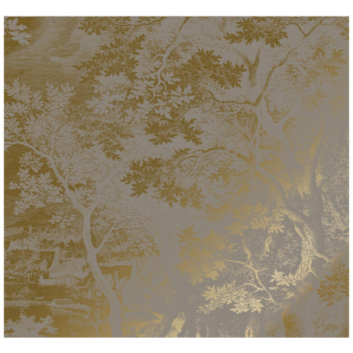 Engraved Landscapes 15 gold metallic behang 6 banen