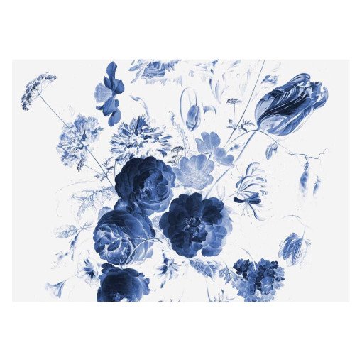 Royal Blue Flowers I behang (8 banen)