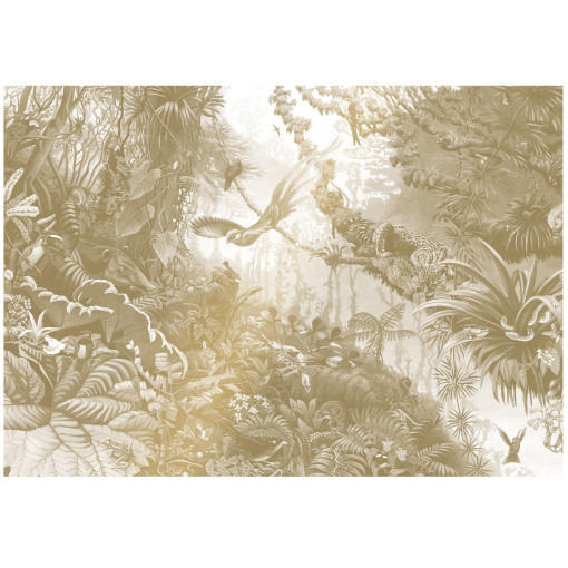 Tropical Landscapes behang gold metallic white 8 banen